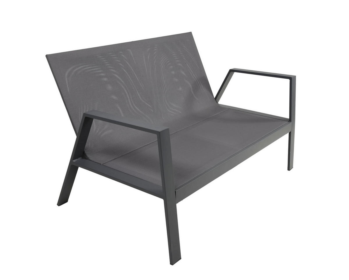 GARTENLOUNGESET Carmen 4-teilig Gartenmöbel - Grau, Kunststoff - DELUKE