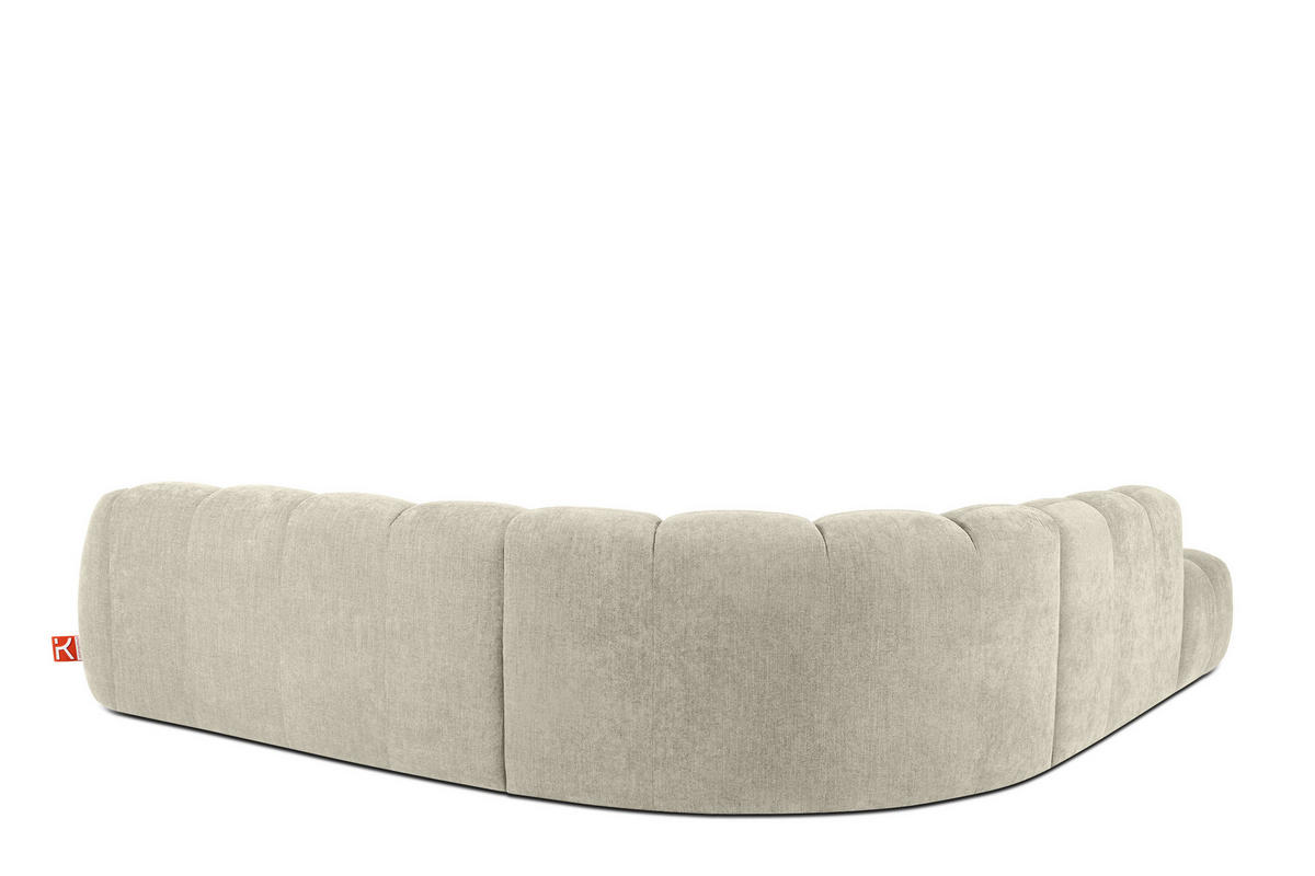 ECKSOFA LINKS FLAVA, Ecru - Ecru, Holz/Holzwerkstoff (310/314cm) - KONSIMO®