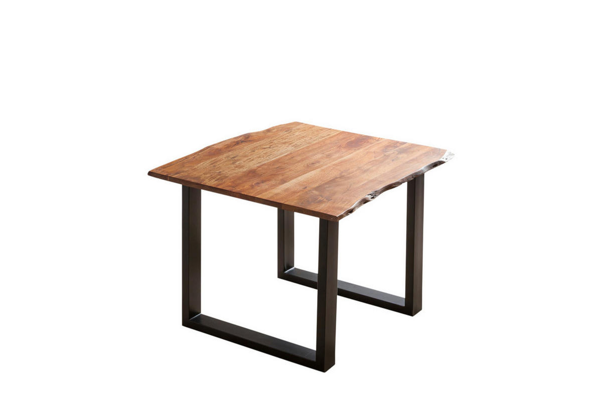 ESSTISCH LAURINA - Nussbaumfarben/Walnussfarben, Holz/Metall (90/90/77cm) - SAM