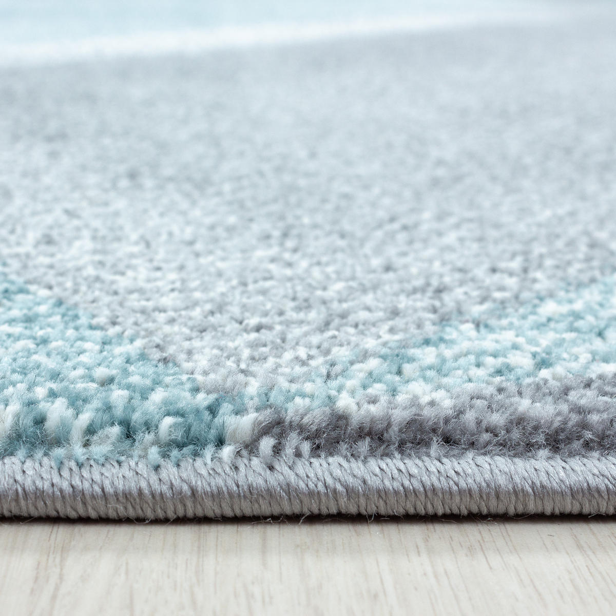 TEPPICH Kurzflor Geometrisch Polypropylen Wohnzimmer Blau Rechteckig 200x290 - Blau, Textil (200/290cm) - KADIMA DESIGN