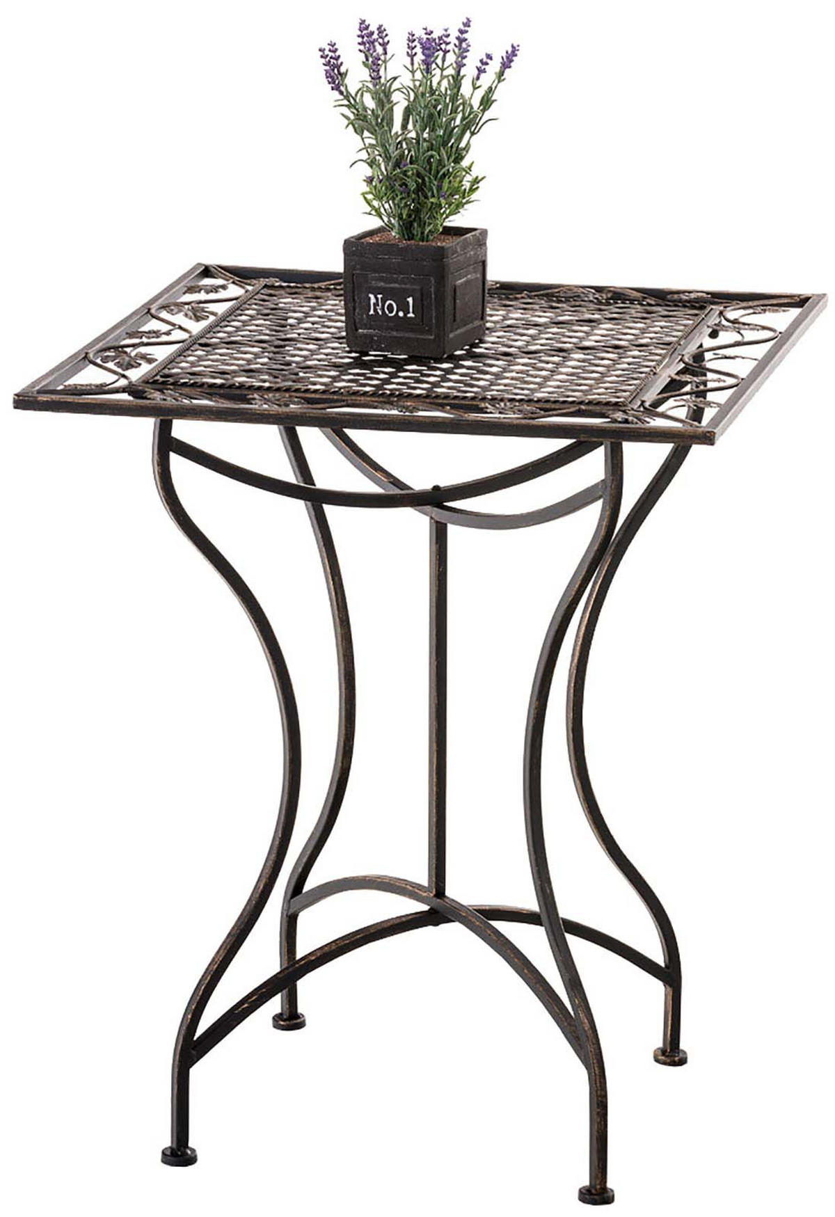 BALKONSET Bistroset Vomir Metall Bronze 2 Personen - Bronzefarben, Metall - DELUKE
