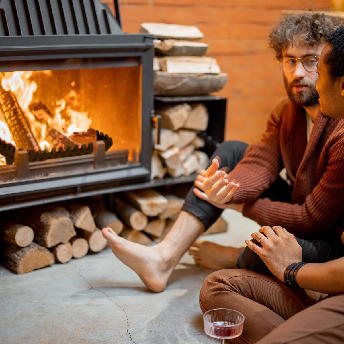 KAMINROST - Schwarz, Metall (42/16/28cm) - Relaxdays