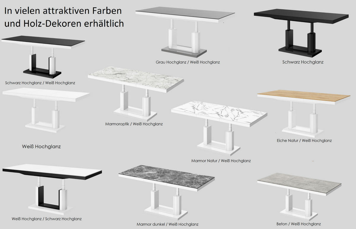 COUCHTISCH rechteckig Eiche Natur - Weiß Hochglanz 120/75/54 cm - Eichefarben/Weiß Hochglanz, Holzwerkstoff (75/120/54cm) - designimpex