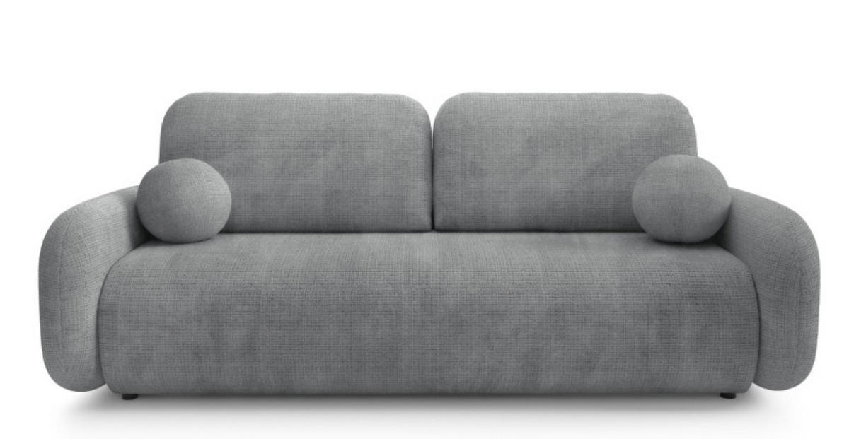 SOFA Grau LEON Mit Schlaffunktion Bezogen Mit Cremona 95 - Beige/Grau, Textil (220/90/92cm) - Sepro Meble