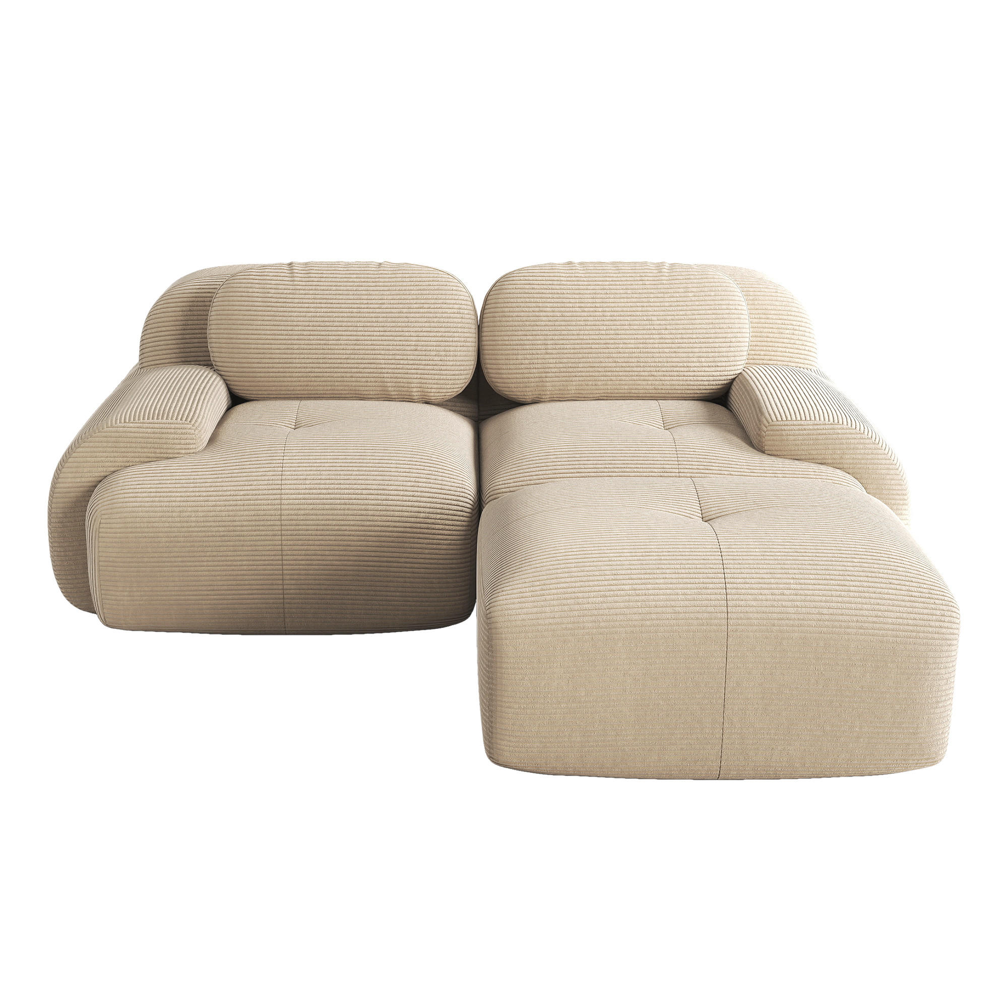 ECKSOFA 208/178/75 cm Beige - Beige, Textil (178/208cm)