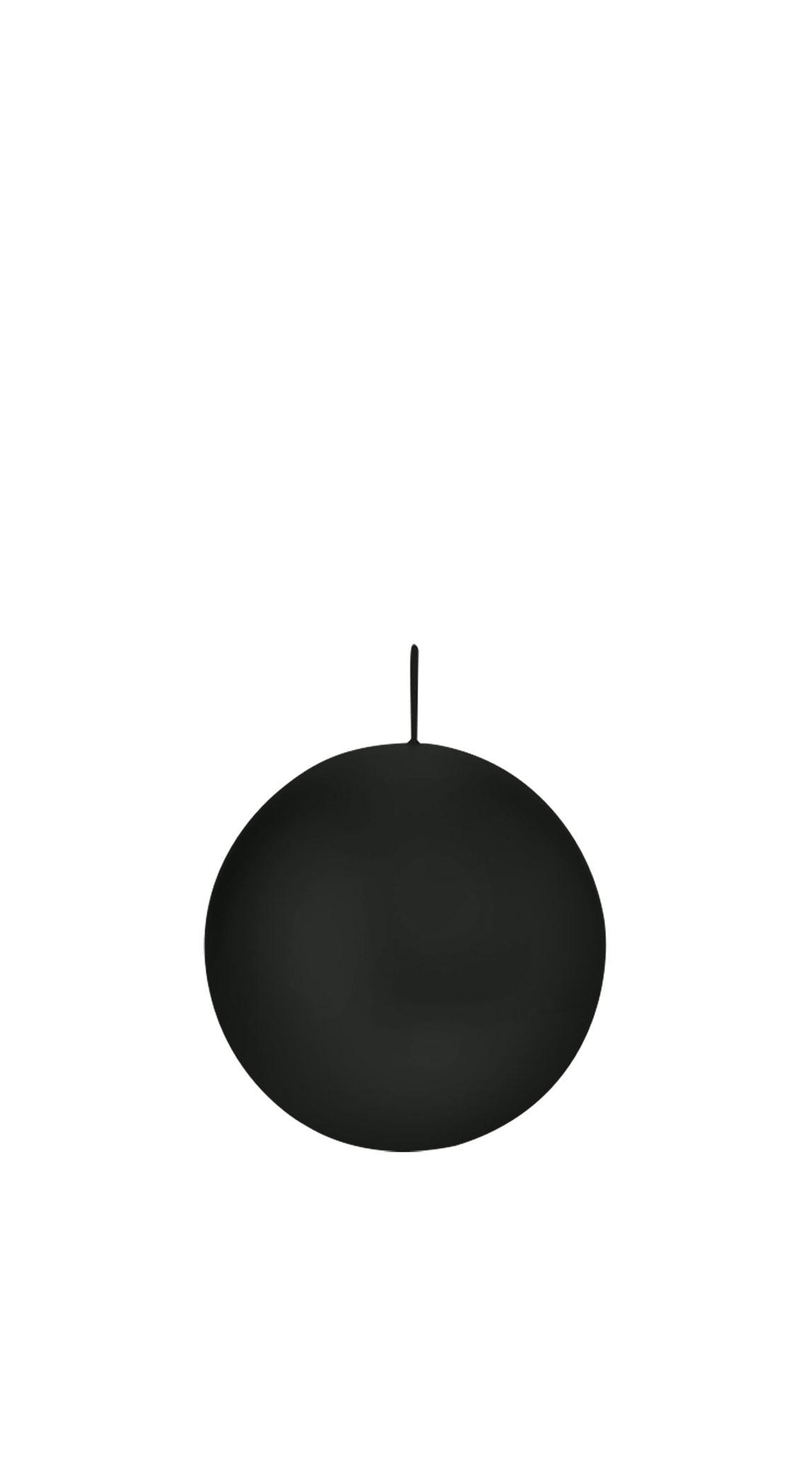 KUGELKERZEN Schwarz Ø 6 cm, 16 Stück - Schwarz, Paraffin (6/6/6cm) - Wiedemann Kerzen