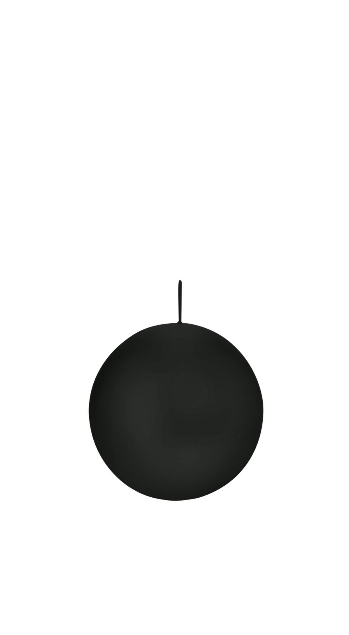 KUGELKERZEN Schwarz Ø 6 cm, 16 Stück - Schwarz, Paraffin (6/6/6cm) - Wiedemann Kerzen