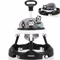 LAUFLERNWAGEN mit Spielset & Bodenmatte Schwarz - Schwarz, Kunststoff (70/70cm) - Twinky