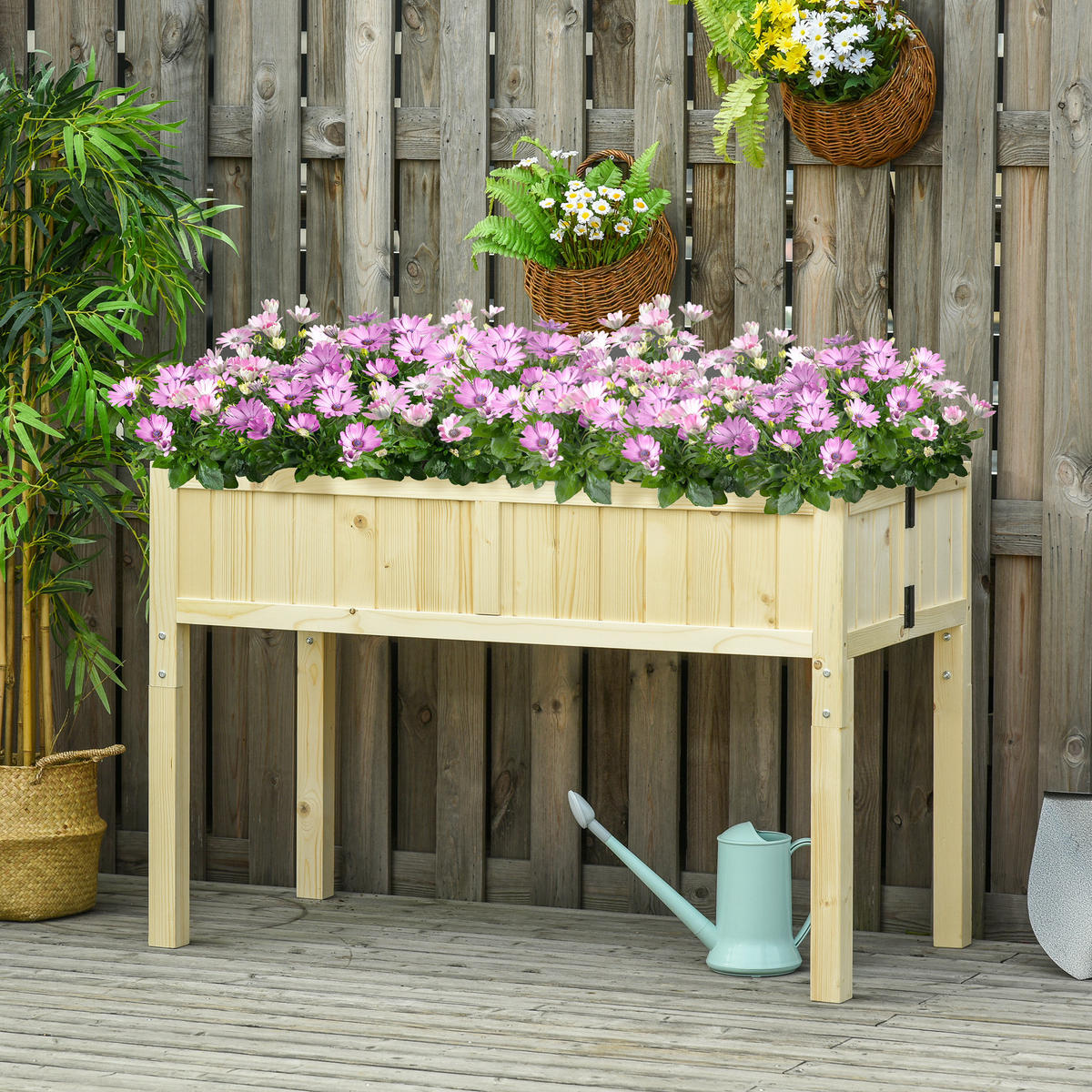 HOCHBEET, Klappbares erhöhtes Beet, 115 x 56 x 76 cm, Holz - Multicolor, Holzwerkstoff (115/76/56cm) - FORIOUS