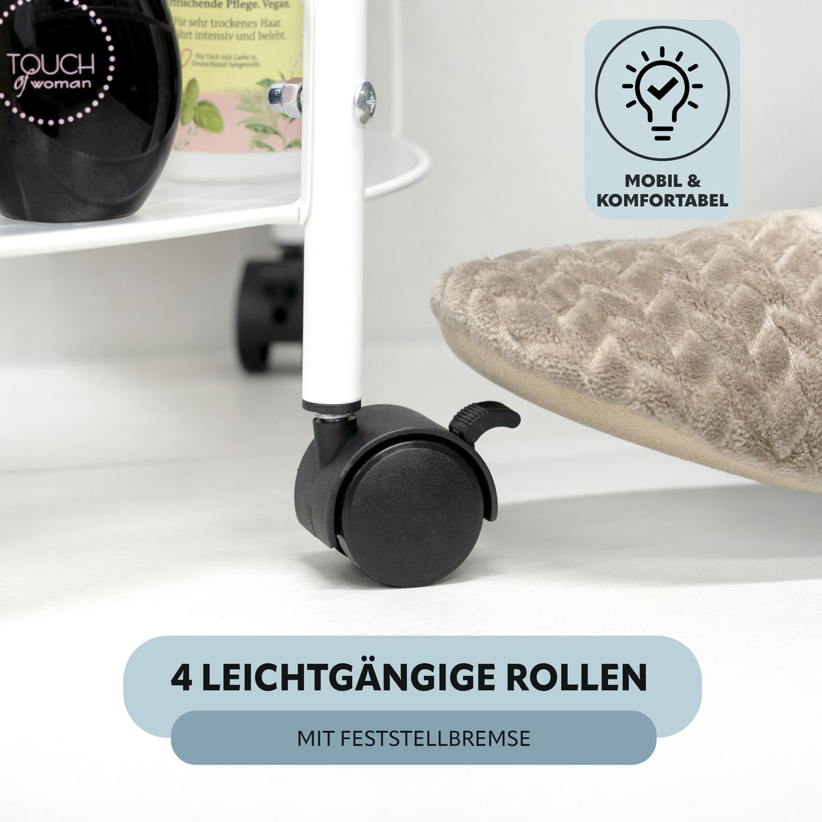 WASCHBECKENUNTERSCHRANK, weiß, Metall - Weiß, Metall (57.5/64/44.5cm) - eluno