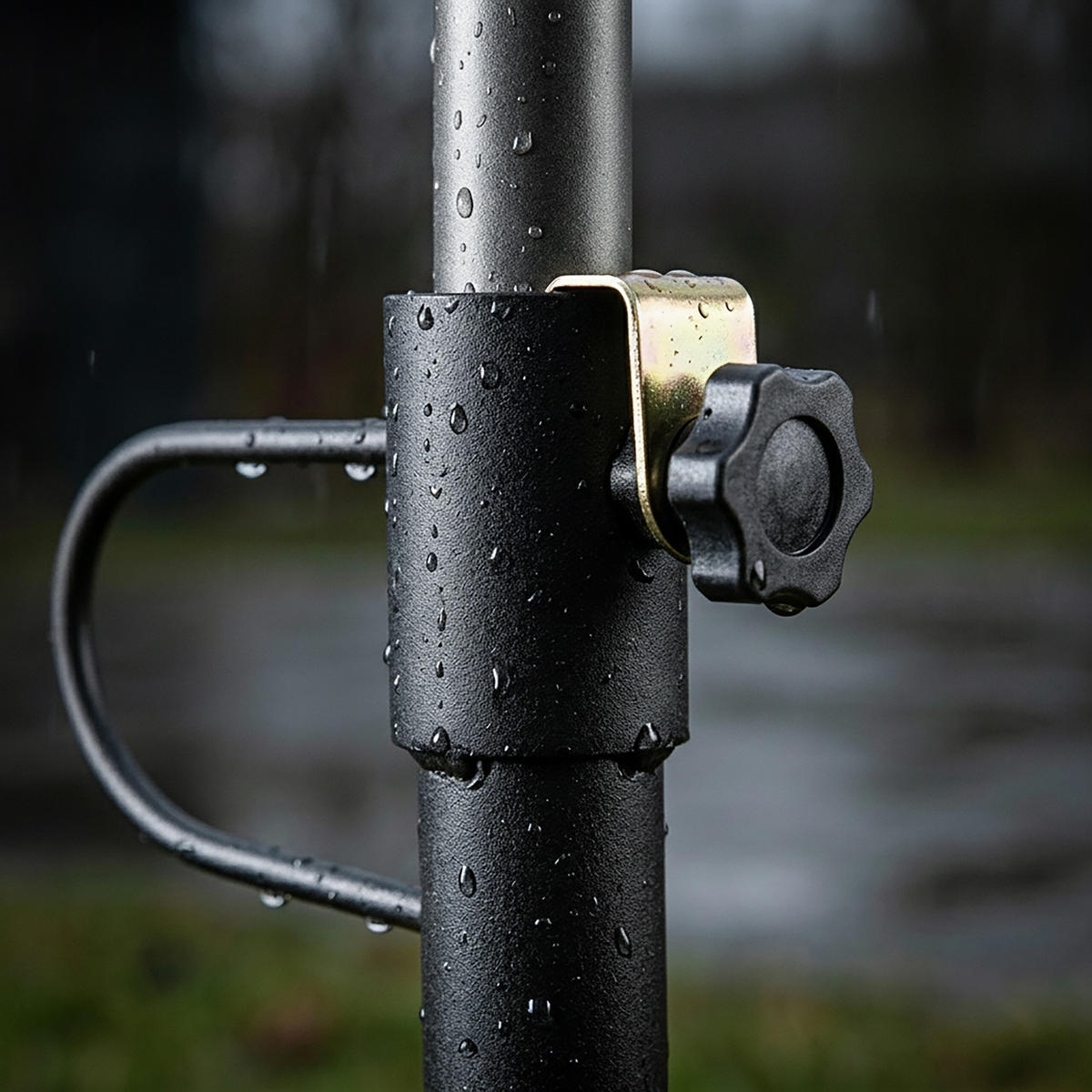 RASENDORN Schwarz für Sonnenschirm Stahl bis 32 mm - Schwarz, Kunststoff/Metall (20/42/5cm) - Relaxdays