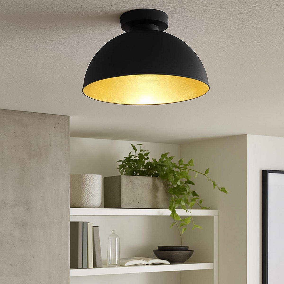 LED DECKENLEUCHTE JIMMY Metall Schwarz - Schwarz, Metall (31/31/19cm)