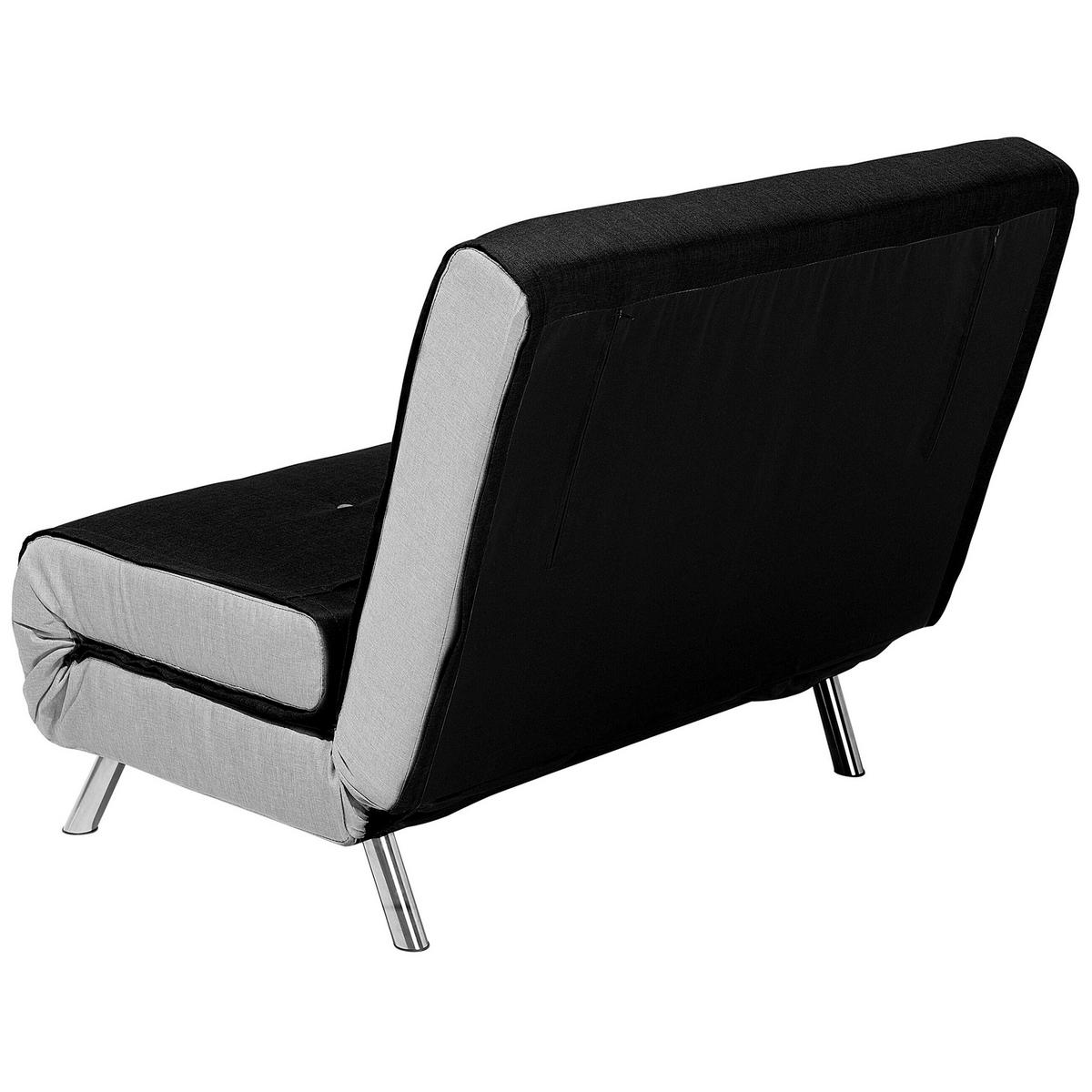 1-SITZER-SCHLAFSOFA Polyester Schwarz Farris - Schwarz, Textil (100/89/191cm) - Beliani
