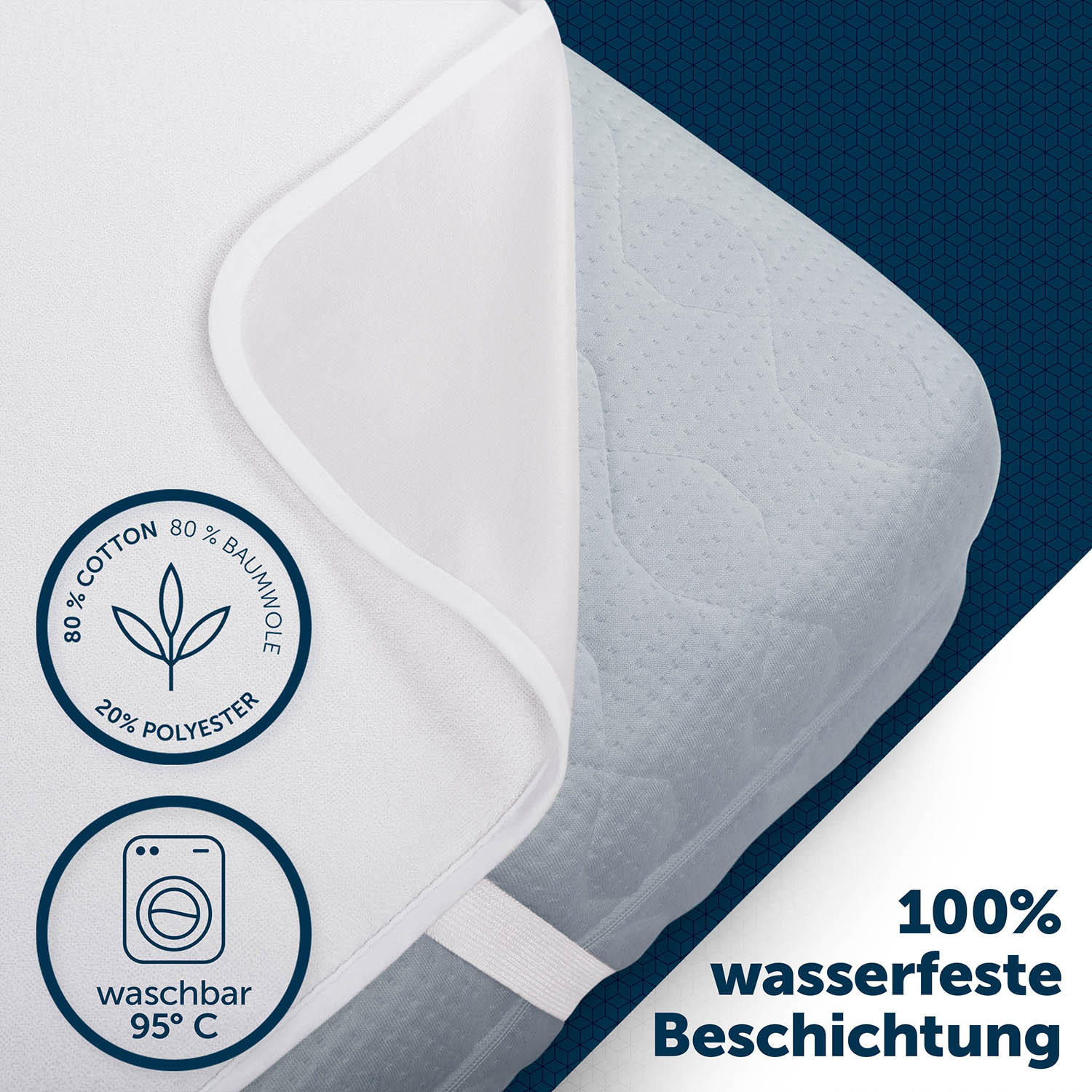 MATRATZENSCHONER Terry 60/120 cm - Weiß, Textil (60/120cm) - Blumtal