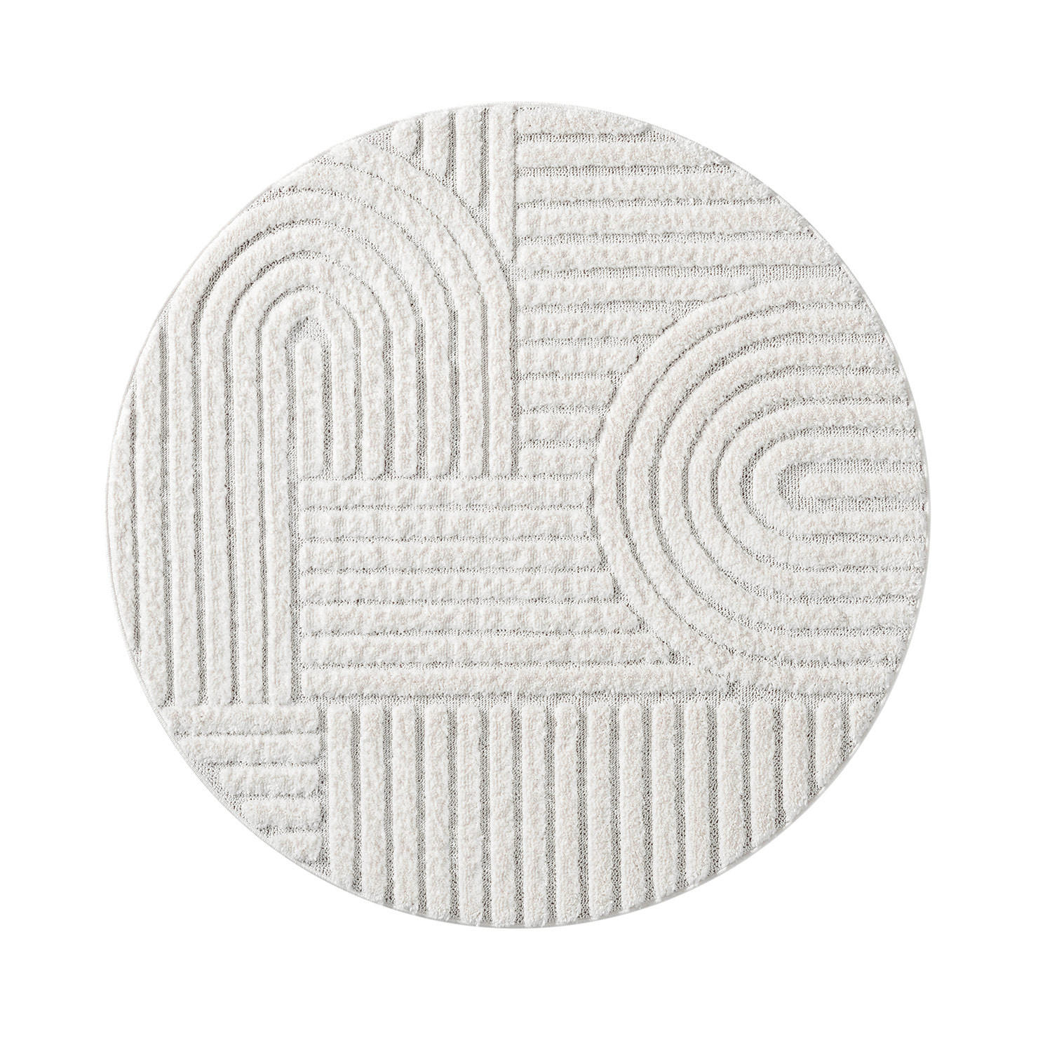 HOCHFLOR-TEPPICH Focus 765 Creme 160 cm rund - Creme, Textil (160/160cm) - carpet city
