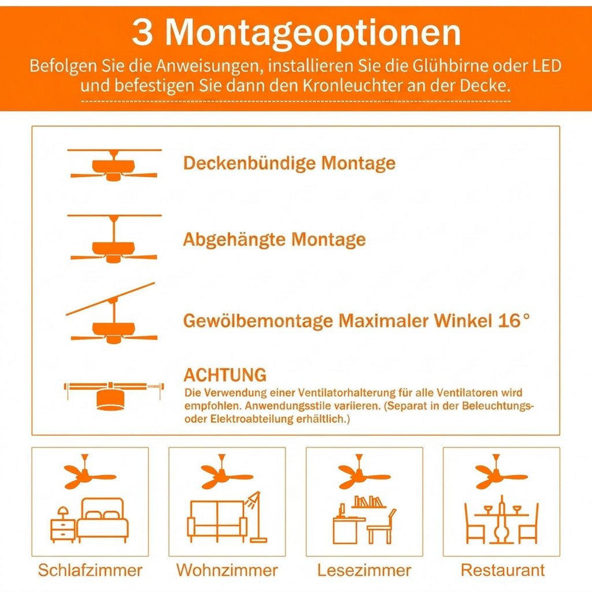 DECKENVENTILATOR mit LED-Licht 3 Farbtemperaturen Wendbar - Braun, Holzwerkstoff (132/132/46cm) - BEXEVUE