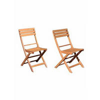 KLAPPSTUHL Diego 2er Set - Braun, Holz (43/86/58cm) - Sedex