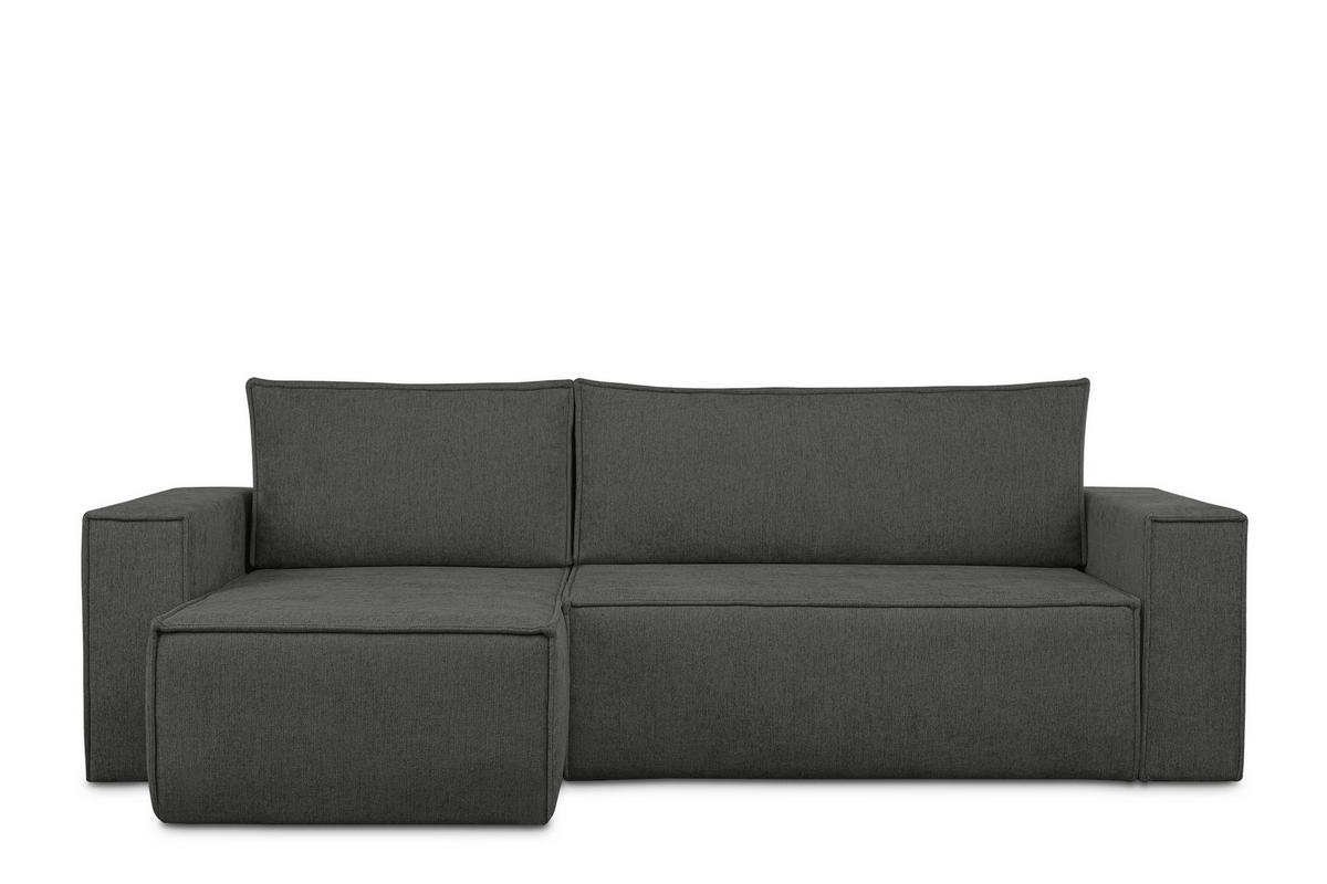 ECKSOFA-LINKS/RECHTS NAPI II mit Schlaffunktion, silber - Silberfarben, Textil (262/148cm) - KONSIMO®