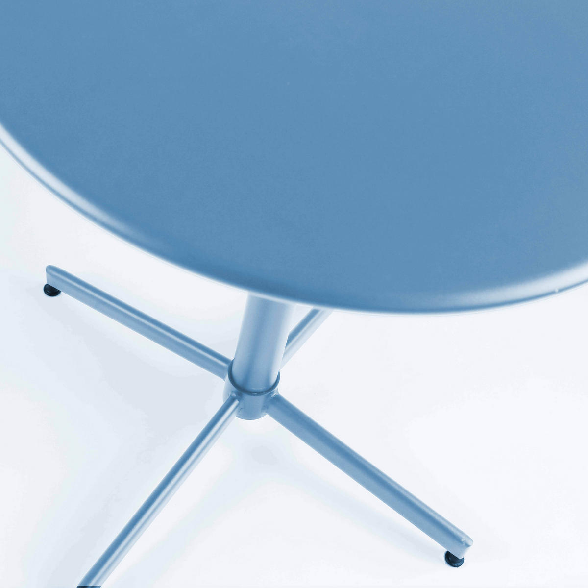 GARTENTISCH , klappbar, Pazifikblau - Blau, Metall (90/50/72cm) - Oviala