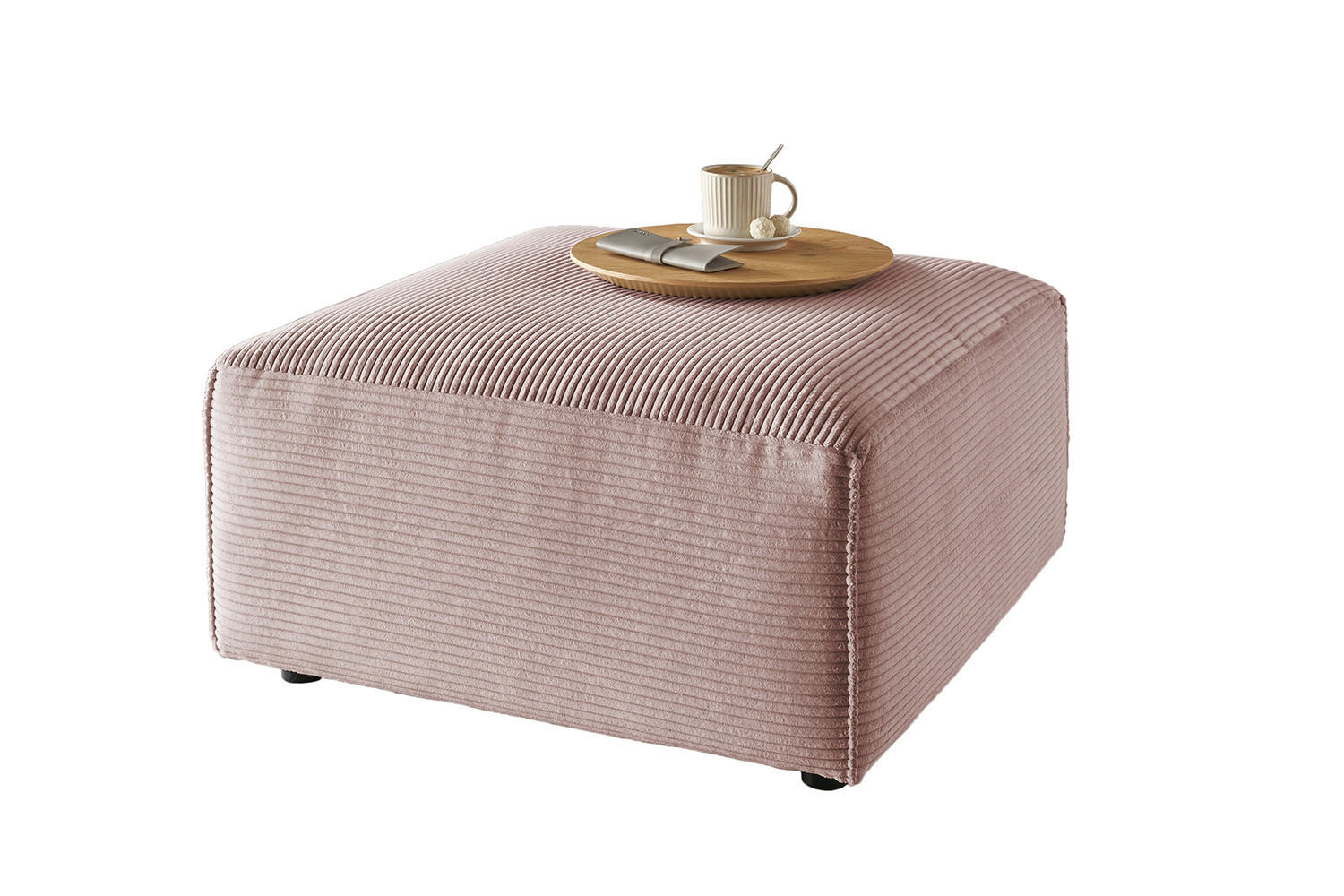 Kawola Polsterhocker Rosa 80x42x80 cm