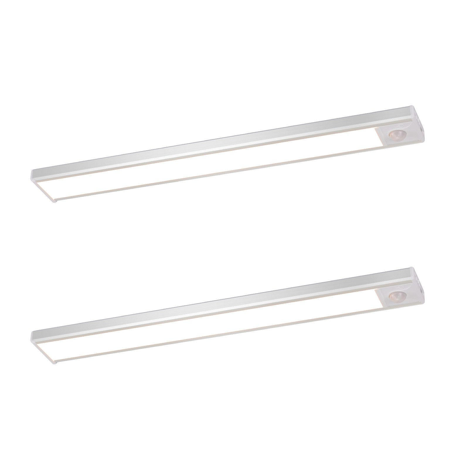 LED-UNTERBAULEUCHTE Benjamin II 30/4/1cm(2er-set) - Silberfarben, Metall (30/4/1cm) - Nettlife