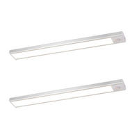 LED-UNTERBAULEUCHTE Benjamin II 30/4/1cm(2er-set) - Silberfarben, Metall (30/4/1cm) - Nettlife