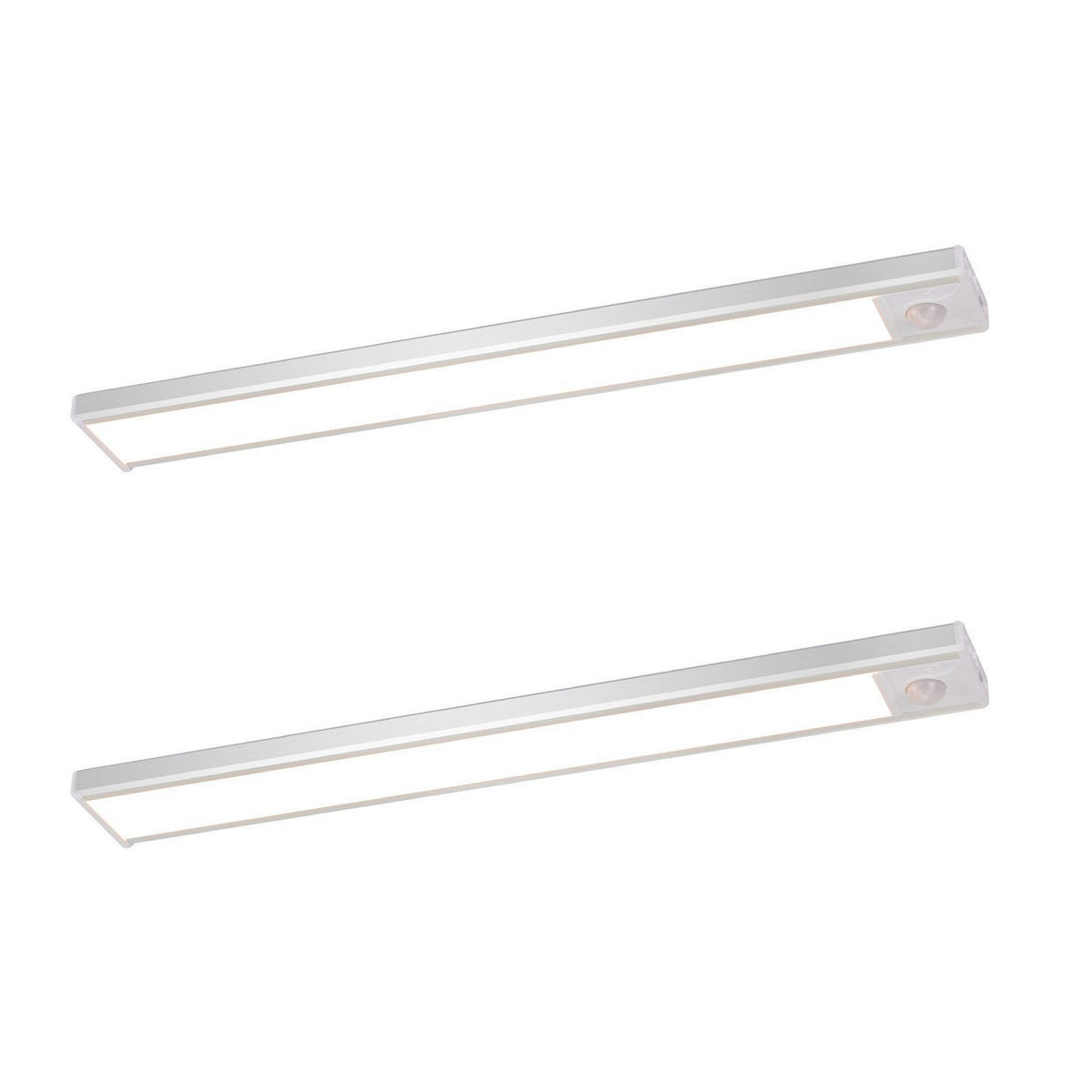 LED-UNTERBAULEUCHTE Benjamin II 30/4/1cm(2er-set) - Silberfarben, Metall (30/4/1cm) - Nettlife