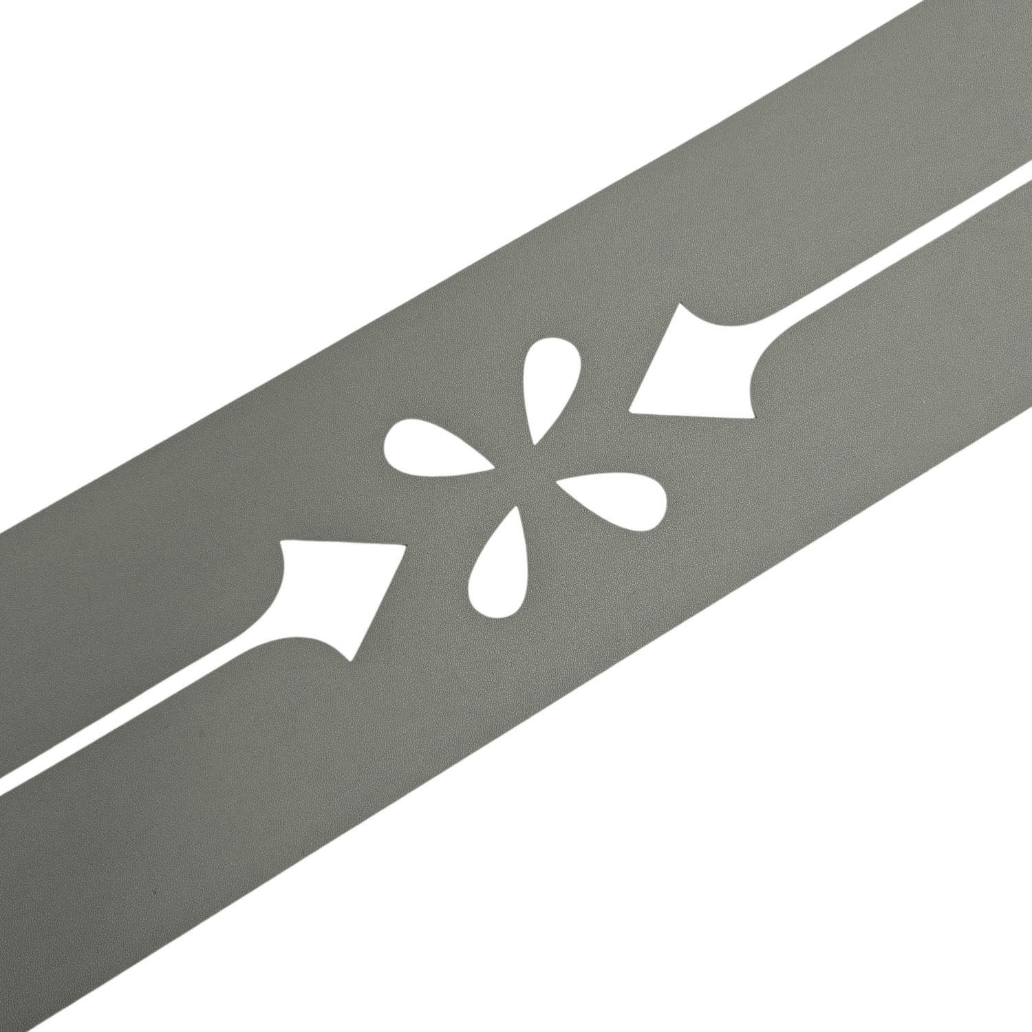 SICHTSCHUTZSTREIFEN Premium Dekor Verona Sichtschutz Steingrau 2,55m - Graubraun, Kunststoff (255/19cm) - ZAUN|ZU