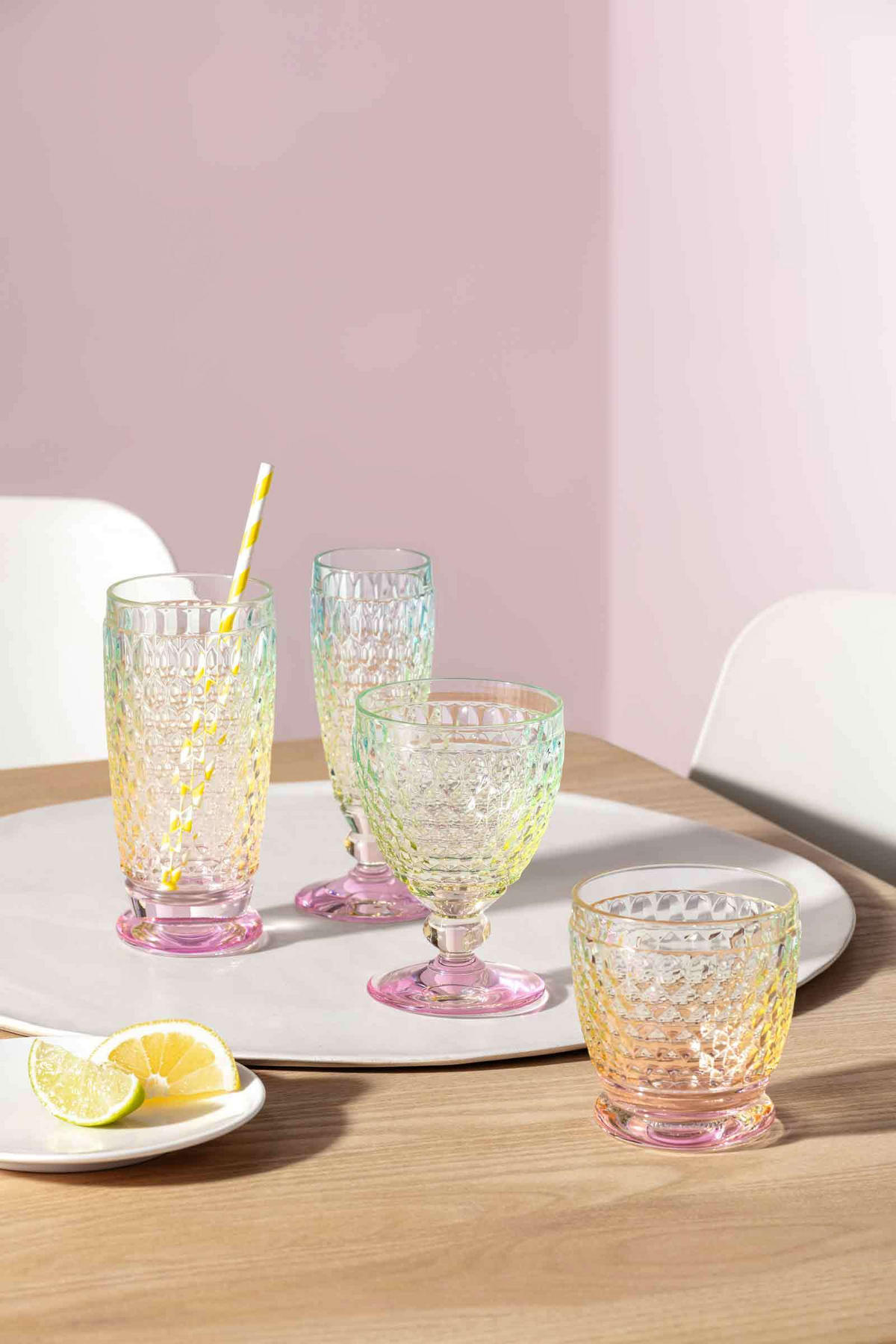 LONGDRINKGLAS Boston Pearl bunt 300 ml 4er Set - Multicolor, Glas (0.3L) - Villeroy & Boch