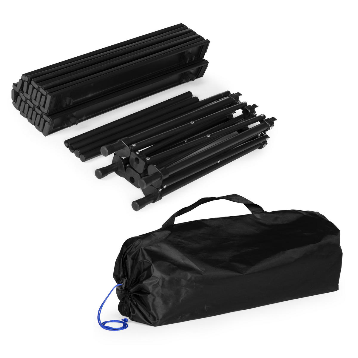 CAMPINGTISCH Schwarz - Schwarz, Metall (55/120/49cm) - Mat-Haus