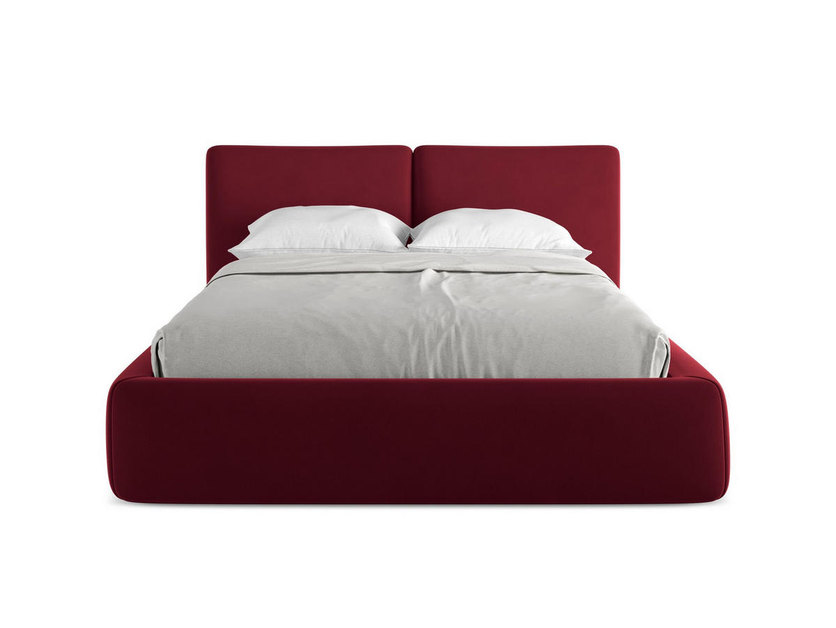 POLSTERBETT mit Bettkasten und Lattenrost 160x228 Rot - Bordeaux/Rot, Kunststoff/Textil (140/200cm) - Makamii