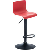 BARHOCKER Kunststoff Rot - Rot/Schwarz, Kunststoff/Metall (39/84/36cm) - CLP