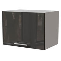 KLAPPHÄNGESCHRANK Essen W4B/50 Graphit Hochglanz / Weiß Matt 50 / 32,5 / 36cm - Graphitfarben/Weiß, Holz/Holzwerkstoff (50/36/32.5cm) - Feldmann-Wohnen