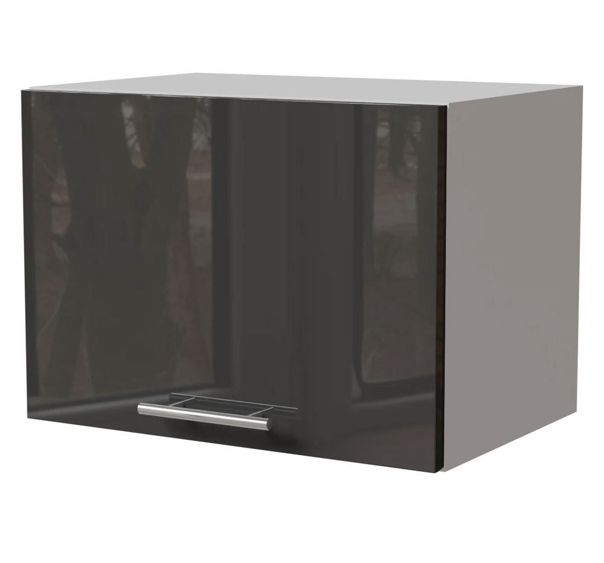 KLAPPHÄNGESCHRANK Essen W4B/50 Graphit Hochglanz / Weiß Matt 50 / 32,5 / 36cm - Graphitfarben/Weiß, Holz/Holzwerkstoff (50/36/32.5cm) - Feldmann-Wohnen