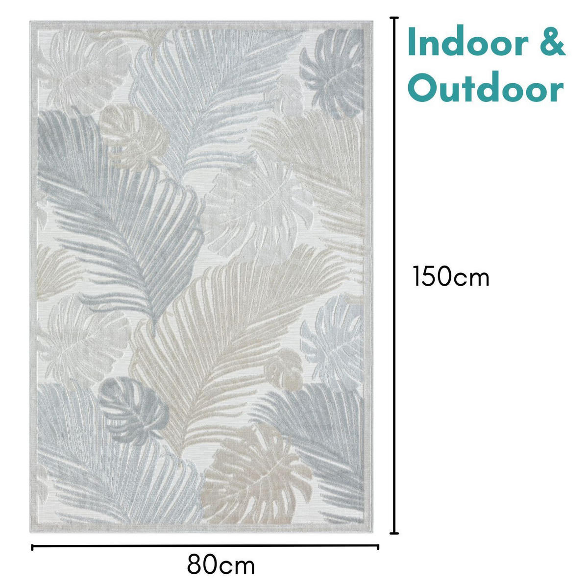 OUTDOORTEPPICH Cody Hellgrau,Beige,Sandfarben 80/150 cm - Hellgrau, Textil (80/150cm) - My-Rug
