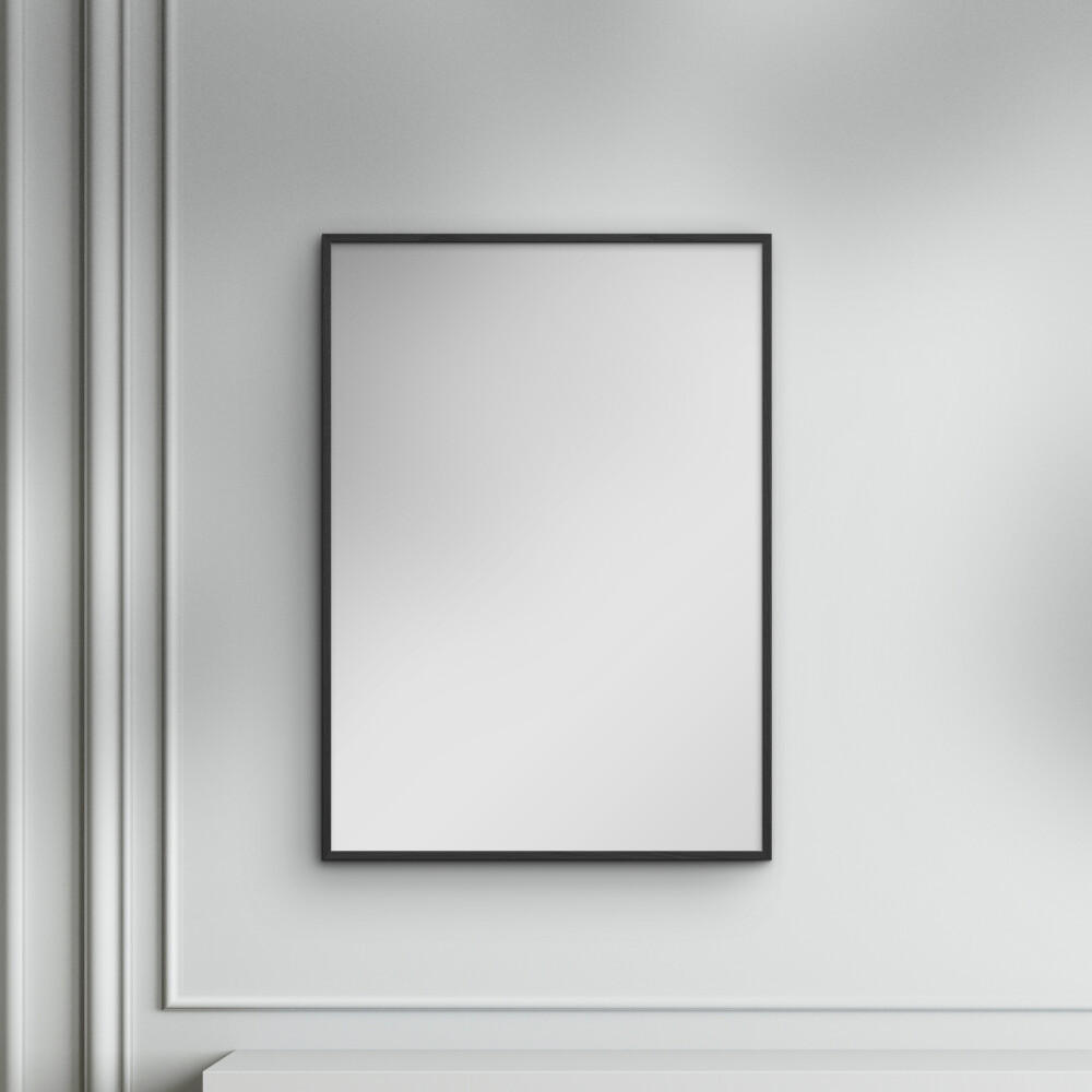 SPIEGEL - Schwarzes Holz - Schwarz, Holz/Papier (30/40/2cm) - Poster&Frame