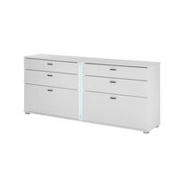 SIDEBOARD M19 Weiß Matt 200/86/42 cm breit - Weiß, Holzwerkstoff (200/86/42cm) - Livojo
