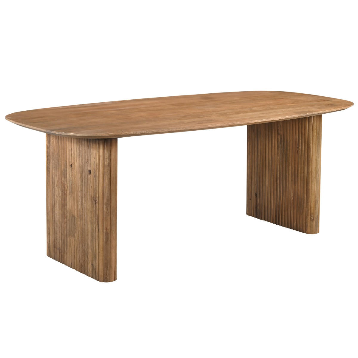 ESSTISCH Oval aus Mangoholz 200cm, natur - Braun, Holz (200/100/76cm) - Giga Meubel
