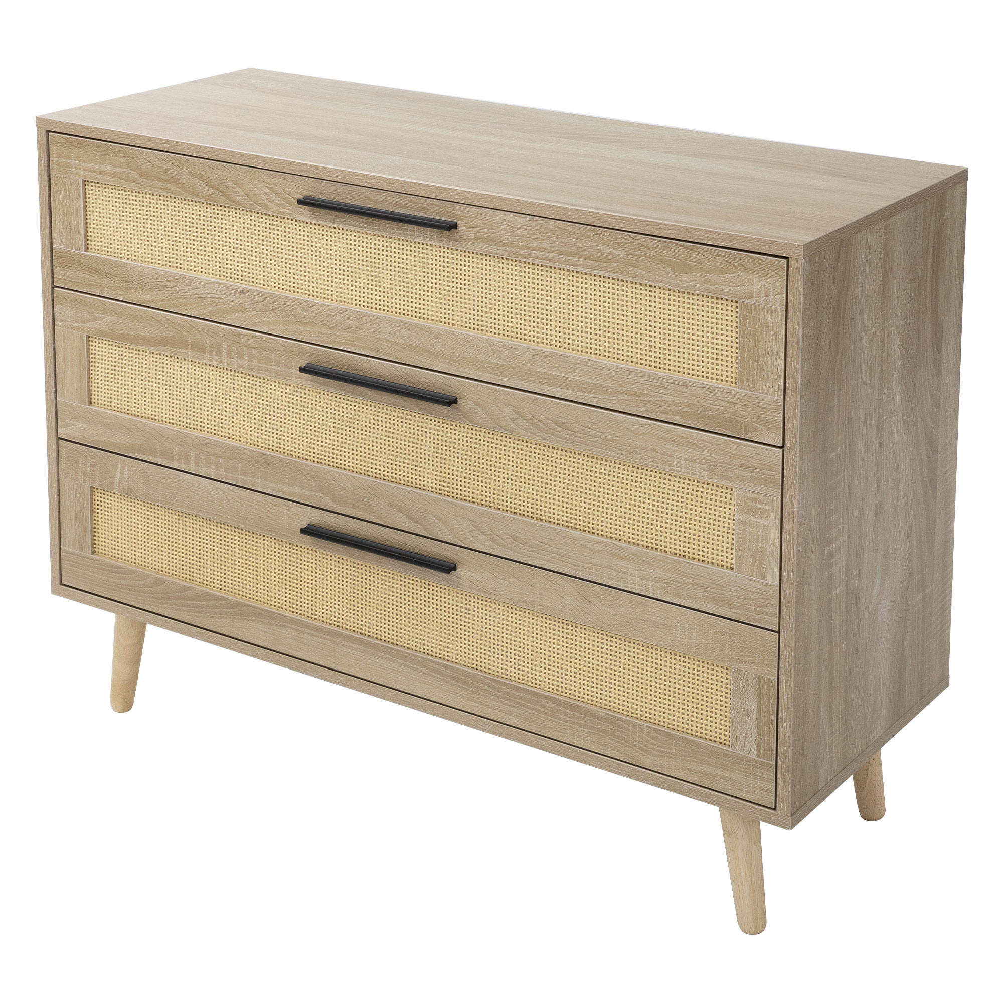 ML-DESIGN KOMODA 100 x 77 x 40 cm, vzhled dubu