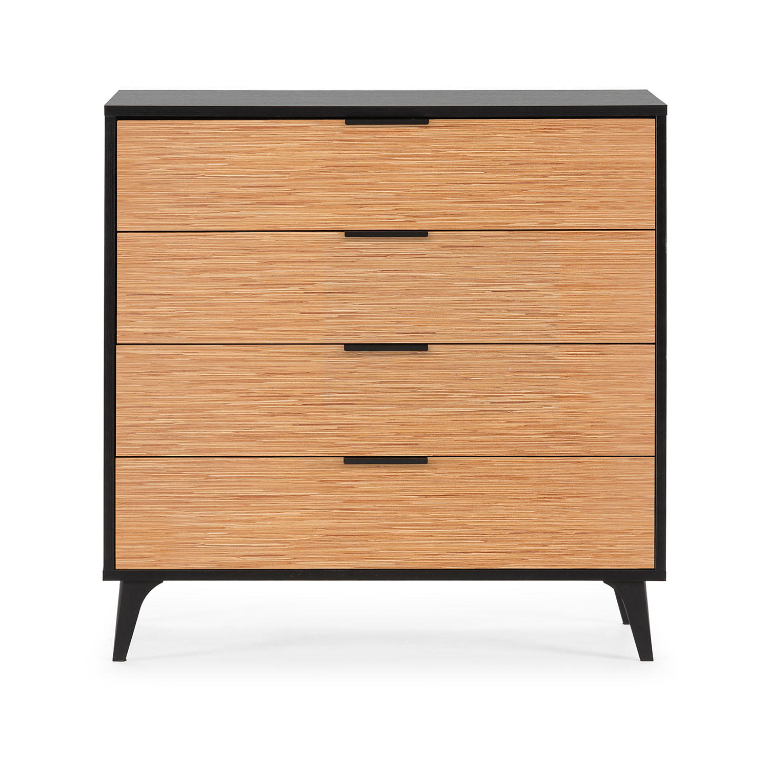 KOMMODE Denis 80/80/40 Schwarz/Holzfarbe - Schwarz, Holzwerkstoff (80/80/40cm)
