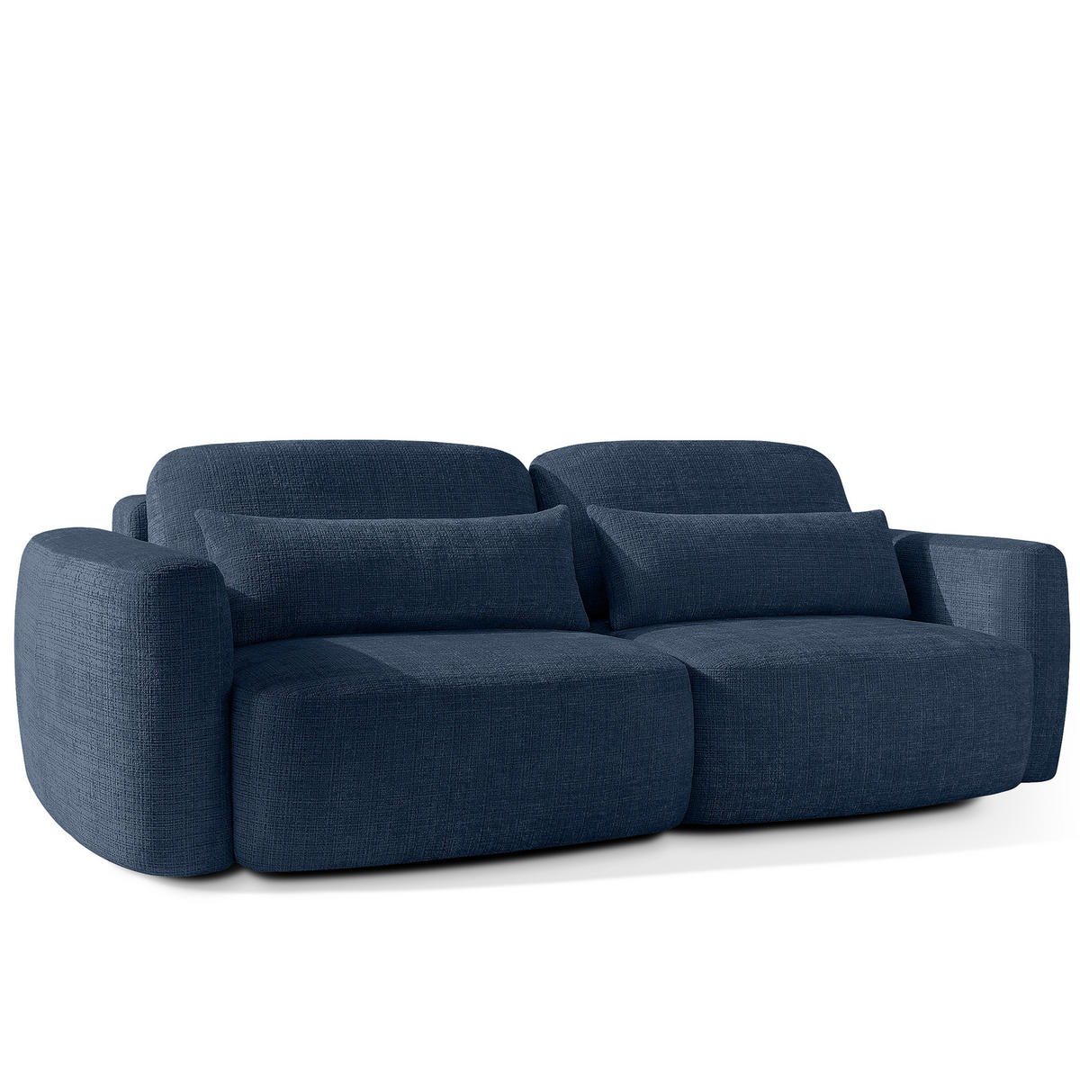 SOFA 3 ELOSA - Dunkelblau, Holz/Textil (245/85/115cm) - KONSIMO®
