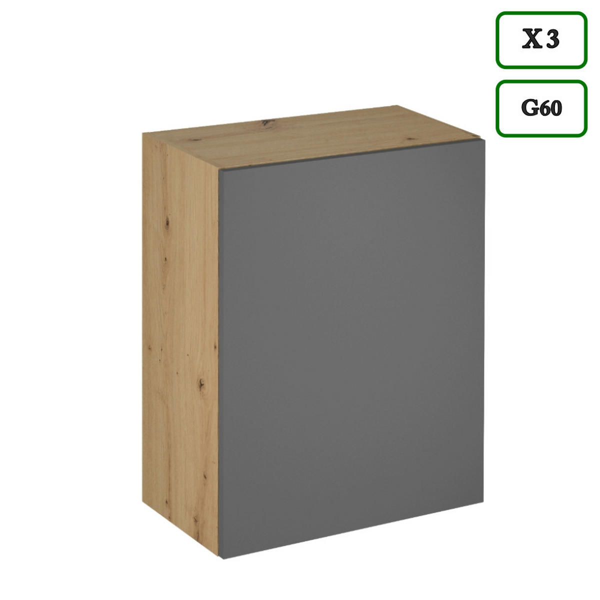 WINKELKÜCHE 330 cm - Langen K100-M330 - in Grau/Matt - Grau, Holz (330/212/210cm)