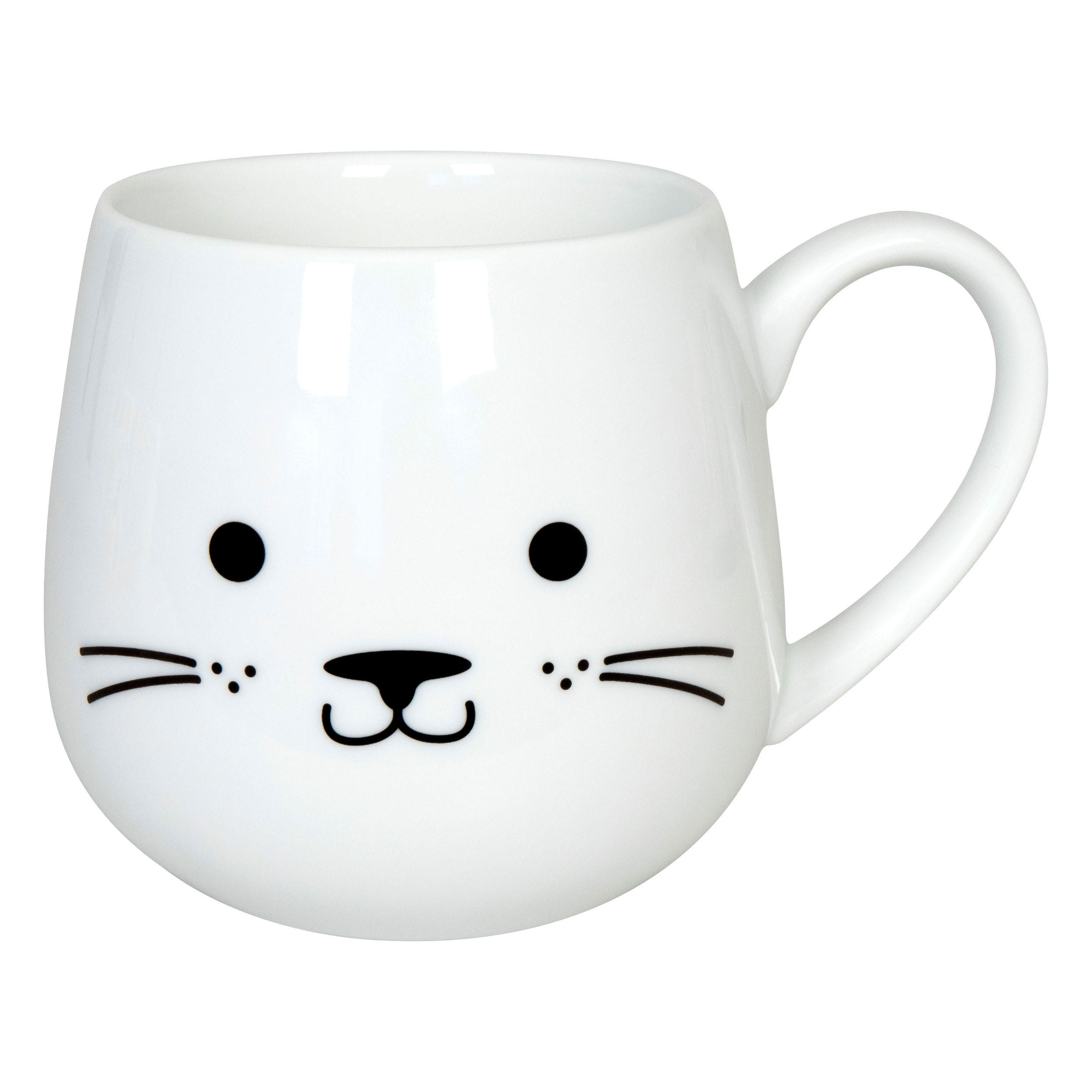 KUSCHELBECHER Cuddle Animals - Cat - Naturfarben, Keramik (0.4L) - Könitz