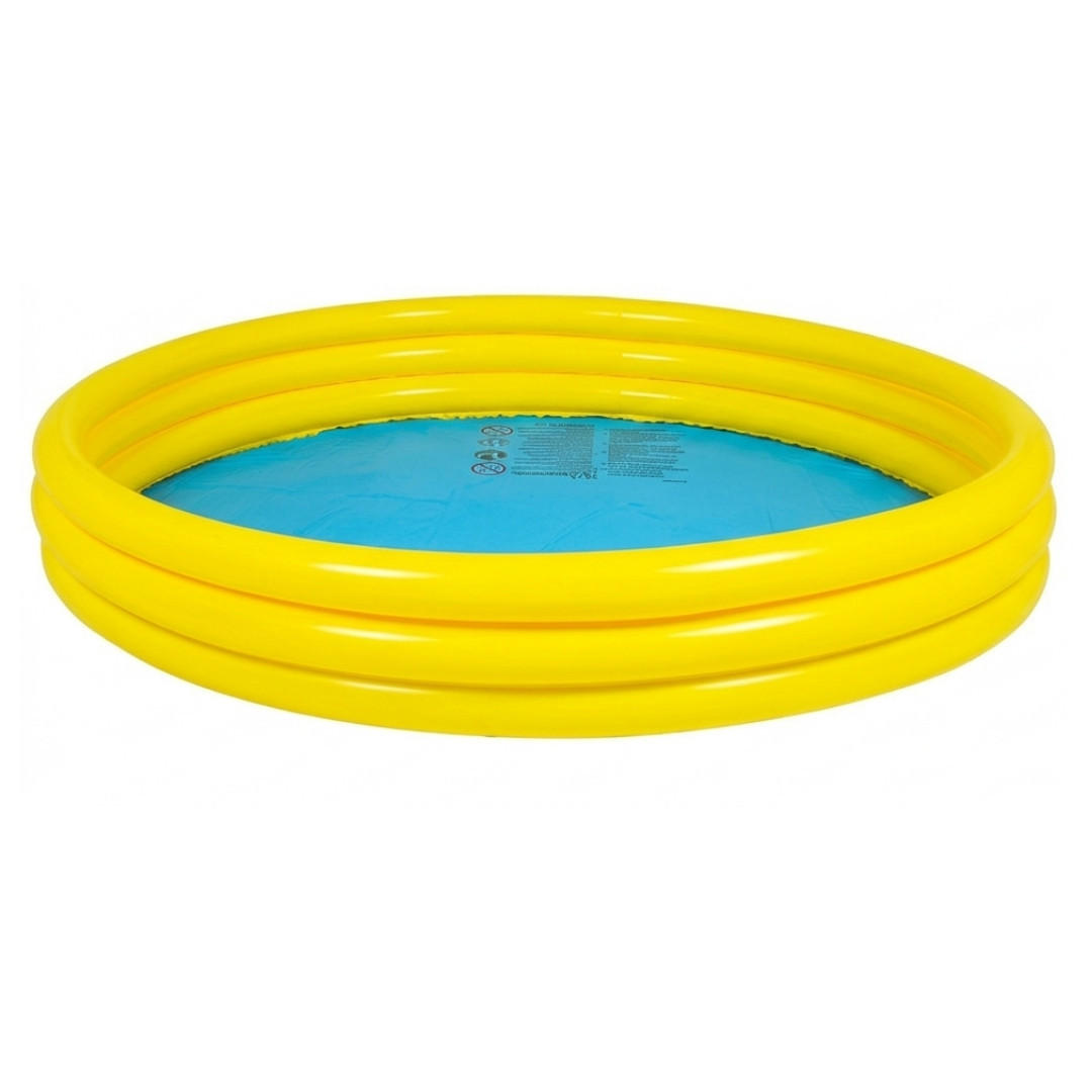 PLANSCHBECKEN Gelb 157x157 cm, Wassersprenger, Kinderpool, Gartenpool, Wasserspielzeug, Outdoor Pool, Sommer Spaß, Familienpool, Sprühfunktion - Gelb, Kunststoff (157/25/157cm) - JUNG