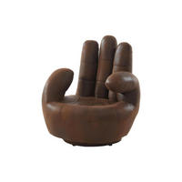 FINGERSESSEL drehbar - Microfaser - Vintage Look - CATCHY - Braun, Textil (78/89/82cm) - Vente-Unique