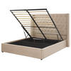 POLSTERBETT 160/200cm Beige Lubbon - Beige, Textil (160/200cm) - Beliani