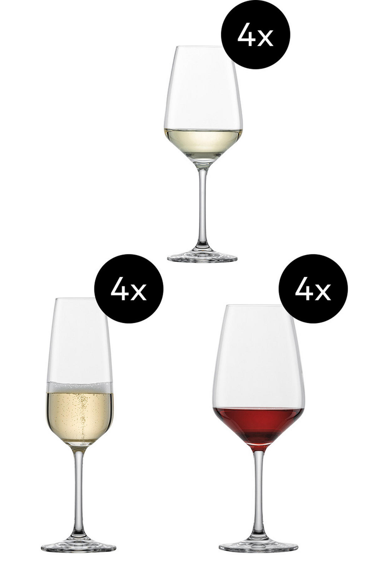 GLÄSER-SET Tulip transparent 12-tlg. - Transparent, Glas - Schott Zwiesel