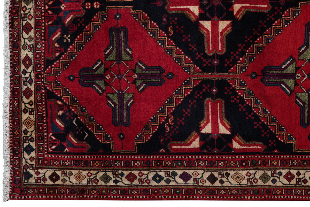 TEPPICH Afshar Blau 250/162 cm Schurwolle - Blau, Textil (162/250cm) - Looma