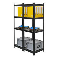 WOHNREGAL Ragnar 2er-Set mit 2x 150x45x45 cm Fachlast 100 kg Matt Schwarz - Schwarz, Metall (90/150/45cm) - PROREGAL