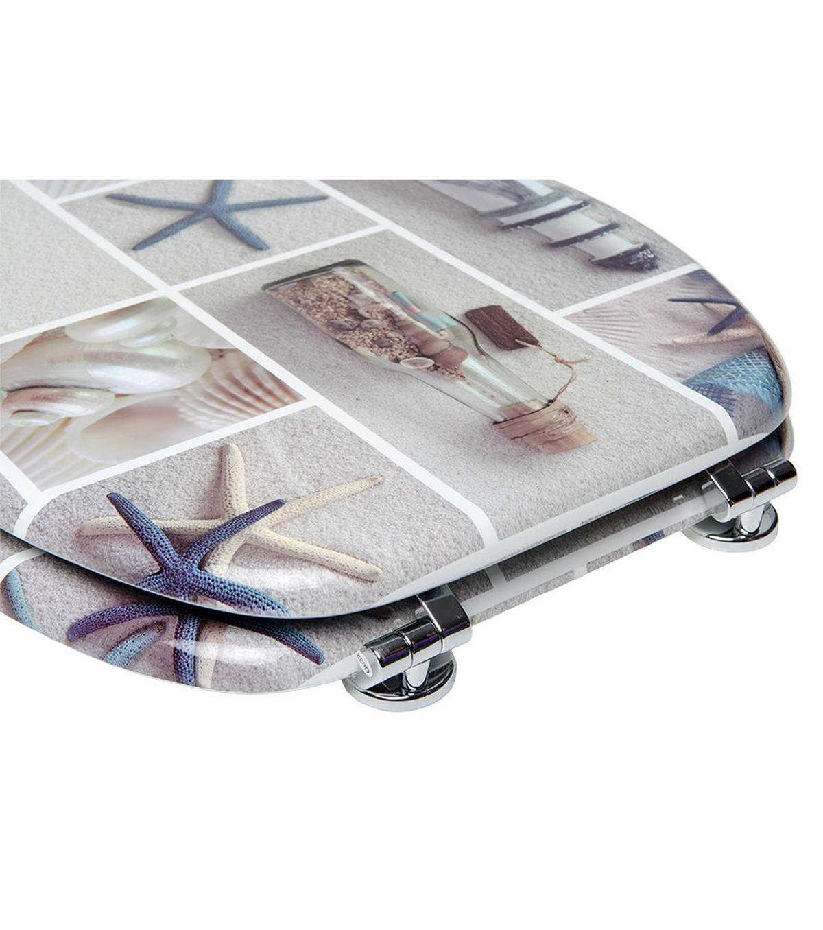 WC-SITZ Meeresbrise - Blau, Holzwerkstoff (38/6/47cm) - Sanilo